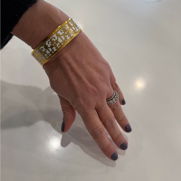 Hermes Balcons Du Guadalquivir Plated Bangle Bracelet Size 62 cm or XS - Picture 3 of 9
